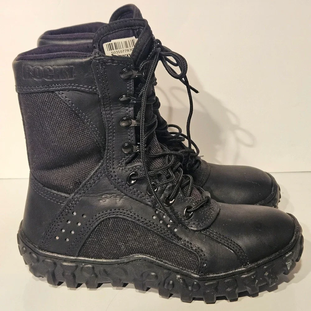 Rocky S2V Special Ops Tactical Boots 6 Black Leather Vibram 102 Military Duty